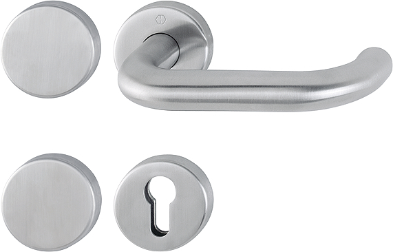 HOPPE FH-Standflügelgarnitur mit Rosetten Paris FS-E138F/42/42S, Edelstahl