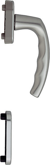 HOPPE Fenstertür-Halbgarnitur Atlanta 0530/U26/49PNS, N 10, Profilzylinder gelocht