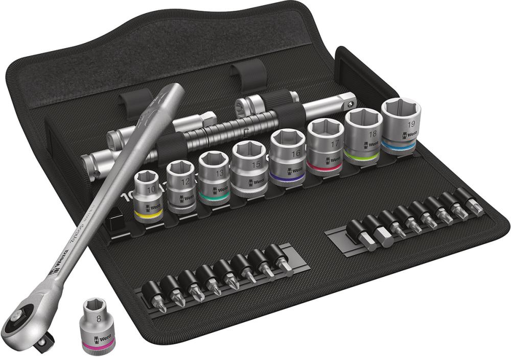 Steckschlüssel-Garnitur Zyklop Metal 3/8"