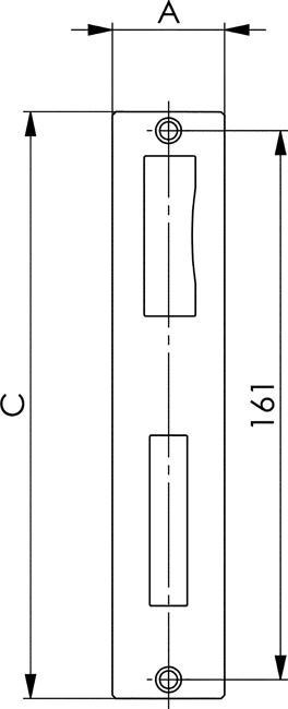 metal plate, door strike, strike plate, screw holes, rectangular plate