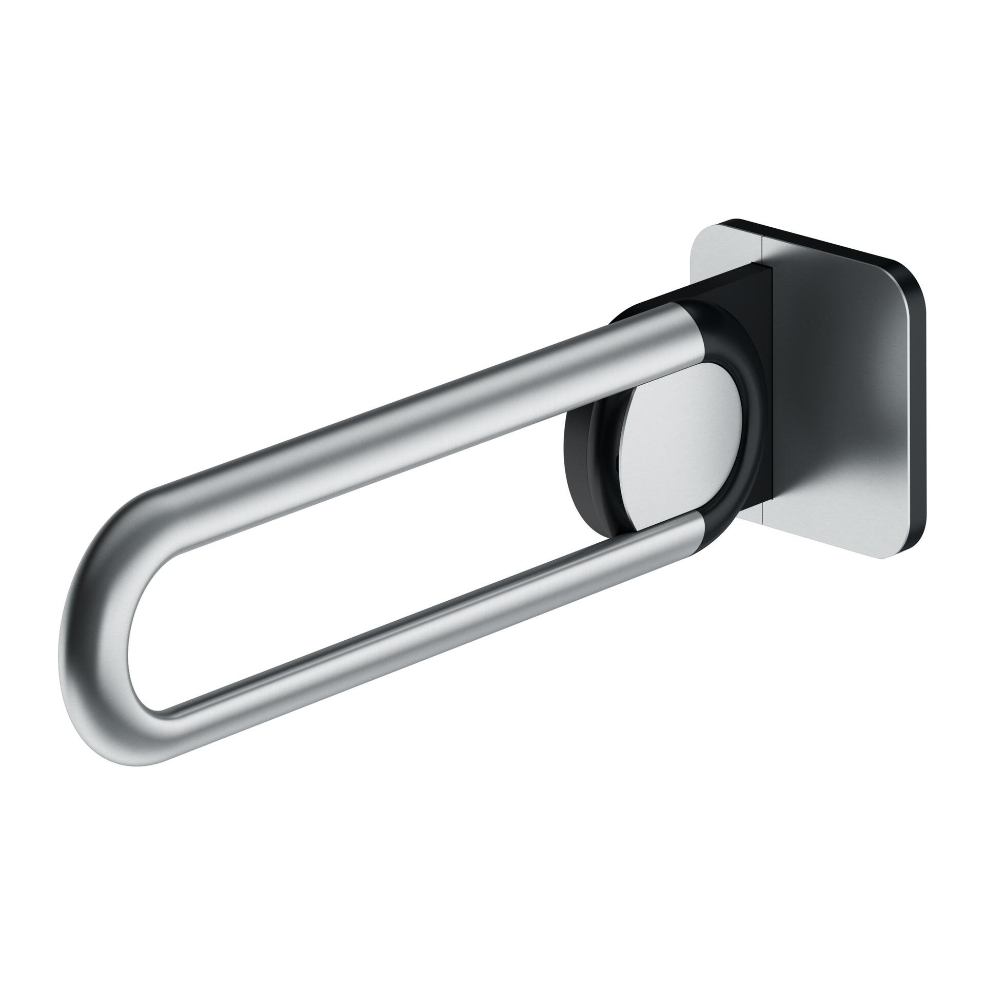 Griffstange, Wandhalterung, Edelstahl, Satinform, Runde Rohrform