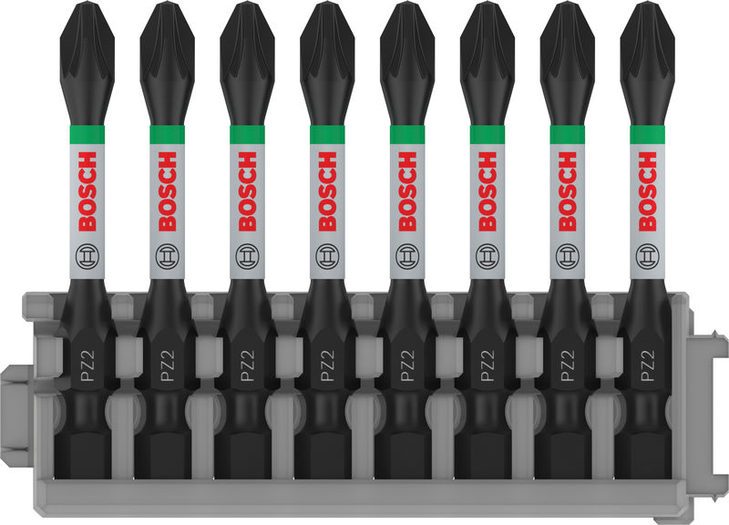 Bosch PRO Pozidriv Impact Bit, PZ2, 55&nbsp;mm, 8-tlg.