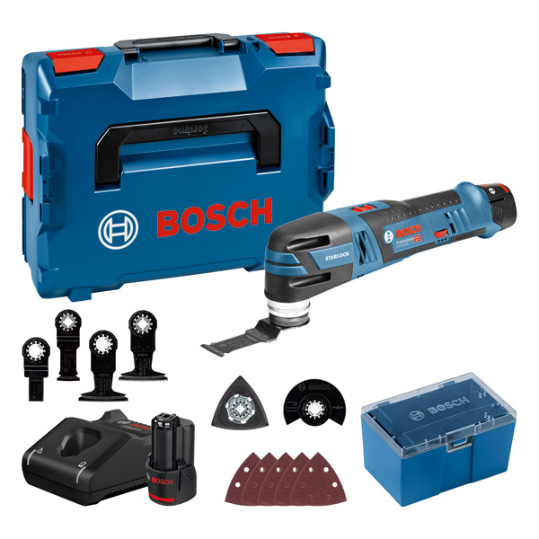 Bosch Akku-Multi-Cutter GOP 12V-28, mit 2 x 3.0 Ah Li-Ion Akku, L-BOXX
