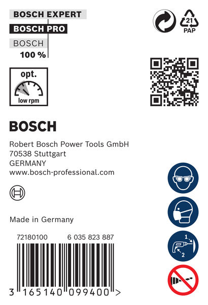 Bosch PRO Wood HSS Installationsbohrer, 6&nbsp;x&nbsp;57&nbsp;x&nbsp;600&nbsp;mm