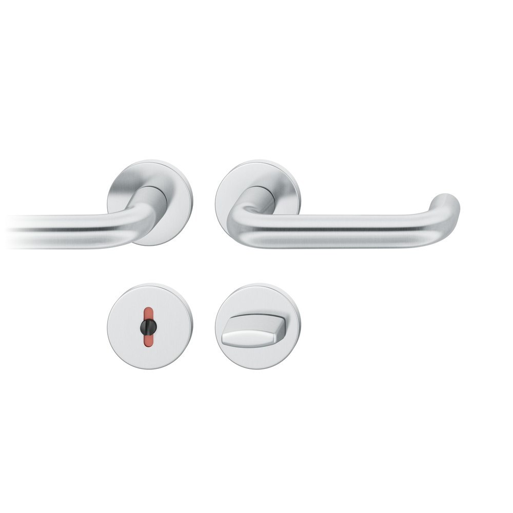 FSB Drückergarnitur mit Rosetten 12 1070, ASL, rund, VK 8,5 mm, mit Nocken, Edelstahl