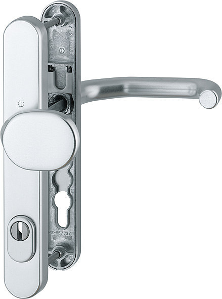 HOPPE Schutz-Wechselgarnitur Paris mit Schmalschild RD-86G/3359ZA/3357N/138GF, Aluminium