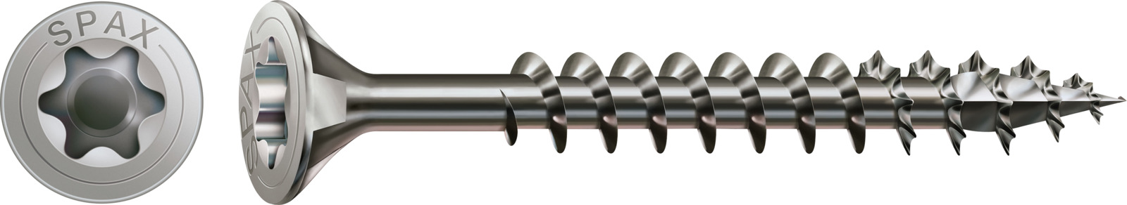SPAX Universalschraube Edelstahl A2 - Vollgewinde, Senkkopf, T-STAR plus, 4CUT, Rostfrei