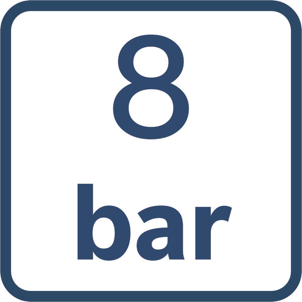 Symbol, kitchen faucet, bar gauge, pressure gauge, metric, 8 bar