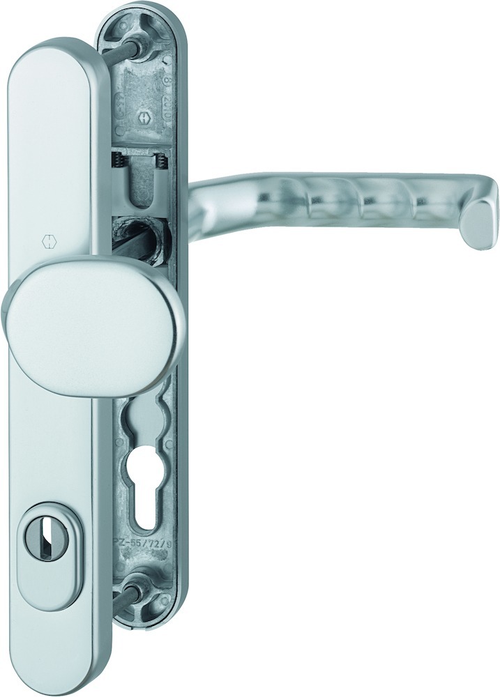 HOPPE Schutz-Wechselgarnitur mit Schmalschild Liverpool 86G/3359ZA/3357N/1313G, Aluminium