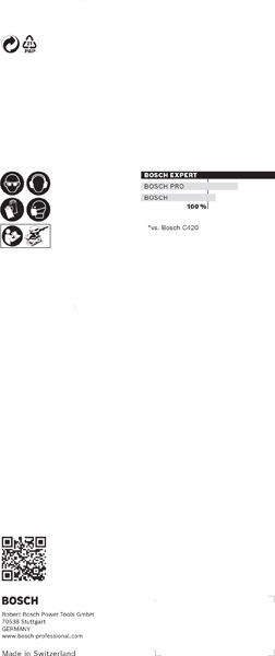 Bosch EXPERT C470 Schleifpapier, 115 x 107 mm, K 180, 50 Stück