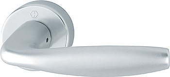 HOPPE Drücker-Halbgarnitur New York ohne Schlüsselrosette 1810H/42H, VK10, mit Stütznocken, Aluminium