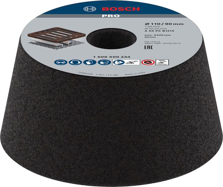 Bosch PRO Metal Konischer Schleiftopf, 90&nbsp;x&nbsp;110&nbsp;x&nbsp;55&nbsp;mm, G60