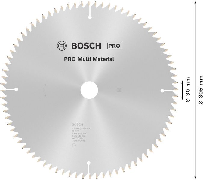 Bosch PRO&nbsp;Multi Material Kreissägeblatt, 216 x 2,5 x 30&nbsp;mm