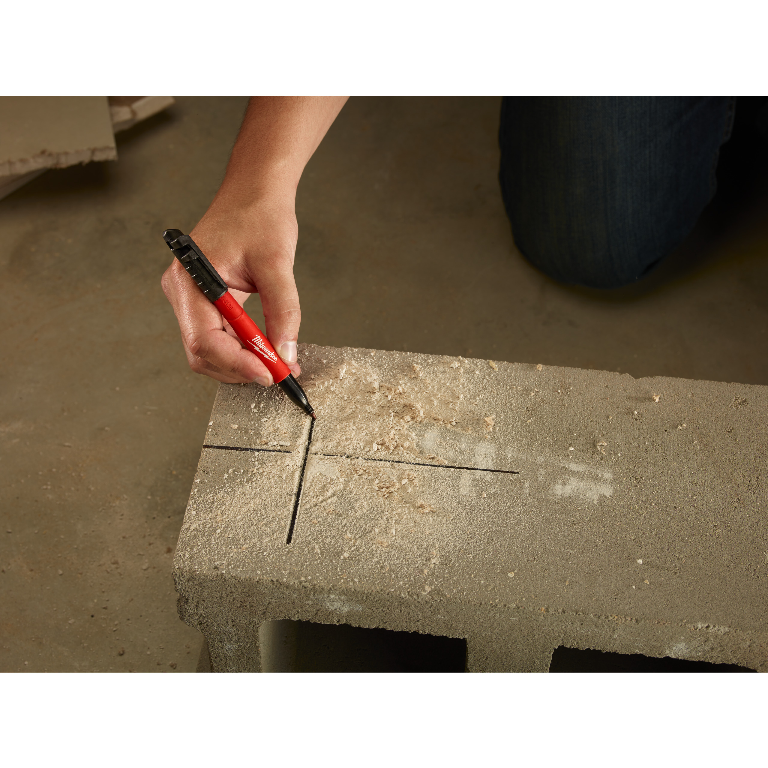 Milwaukee Permanentmarker-Set feine Spitze: schwarz INKZALL Permanentmarker Set 4-teilig