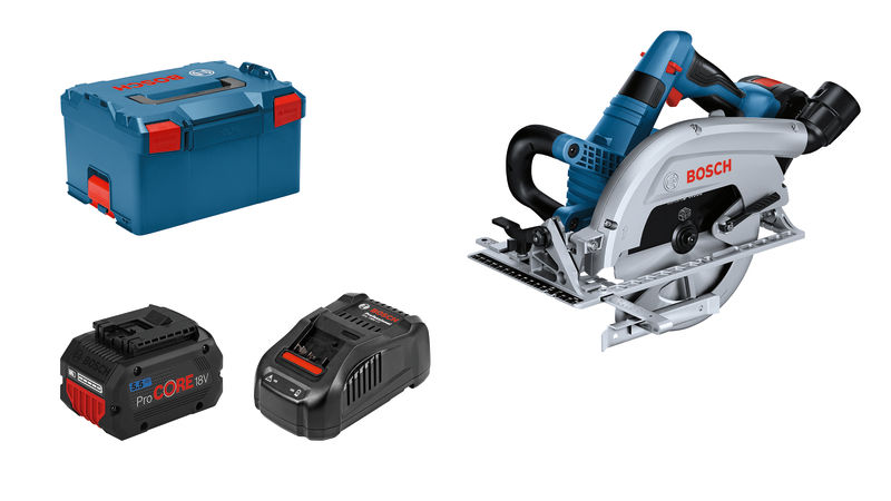 Bosch Akku-Kreissäge BITURBO GKS 18V-70 L, 2 x Akku ProCORE18V