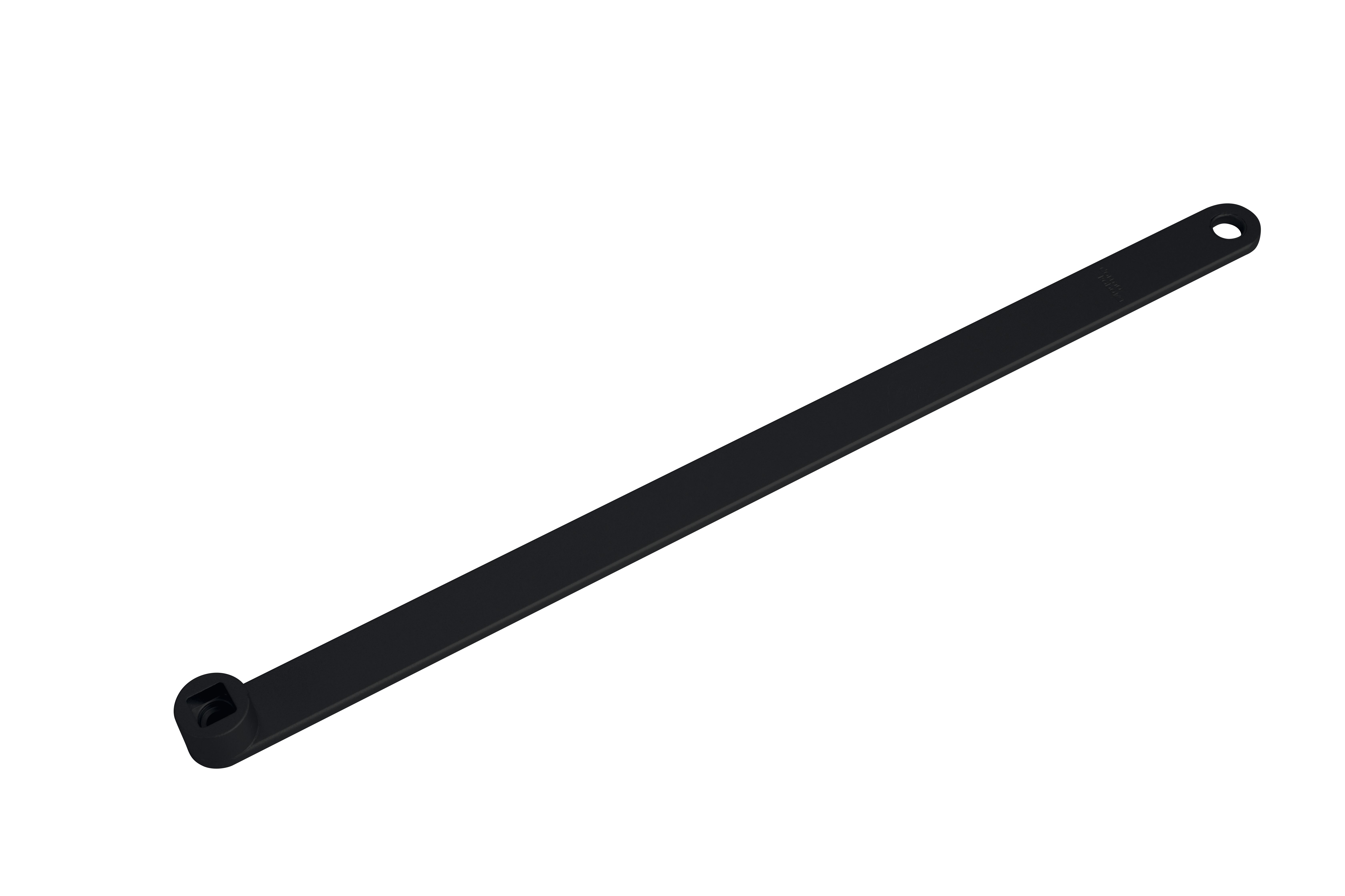 lange schraubenschiene, monochrom, metall, schwarz, augeloch
