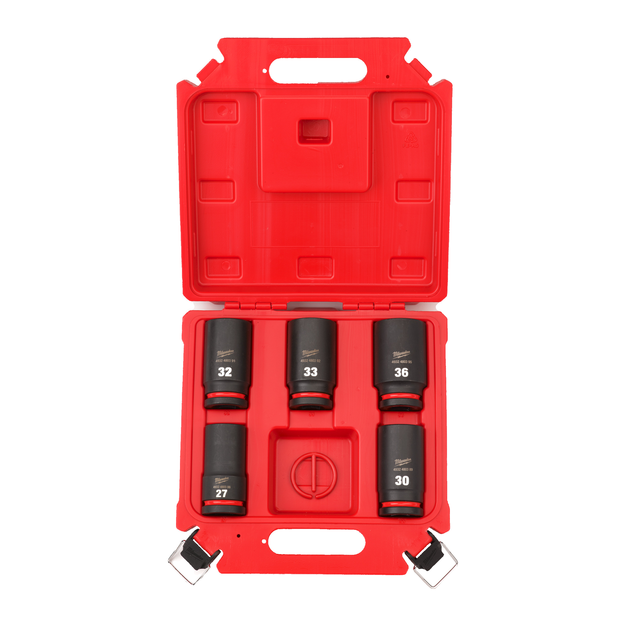 Milwaukee Schlagnuss-Set 3/8 Zoll 5-teiliges Set SHOCKWAVE Schlagnuss 3/4" lang