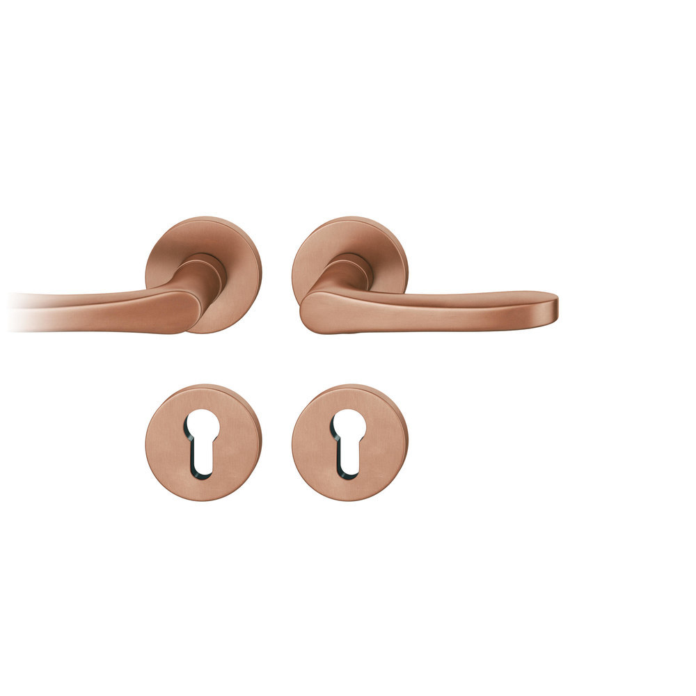 FSB Drückergarnitur mit Rosetten 72 1106, rund, mit Nocken, VK 8, AGL3, Bronze