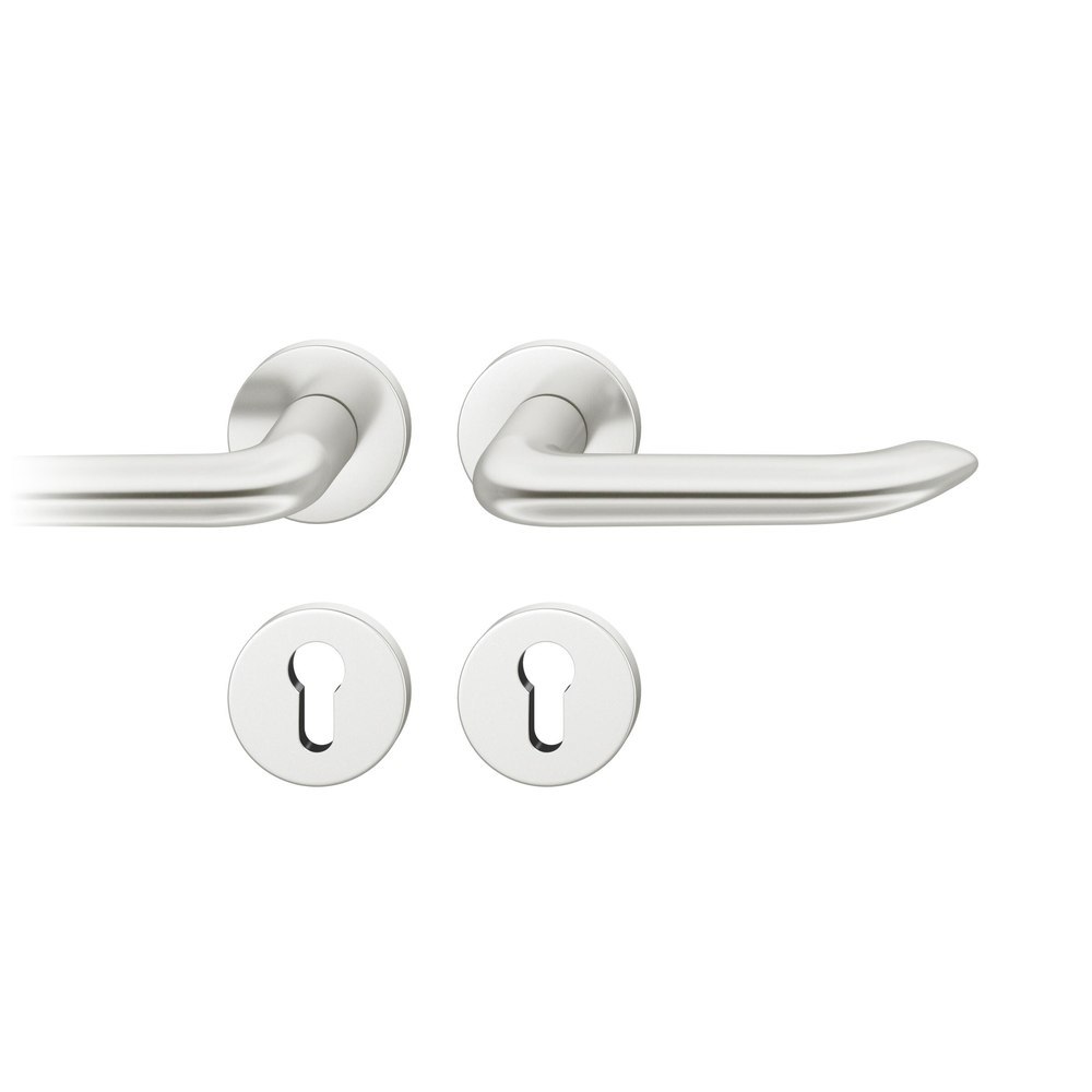 FSB Drückergarnitur mit Rosetten 72 1293, rund, mit Nocken, VK 8, AGL3, Aluminium