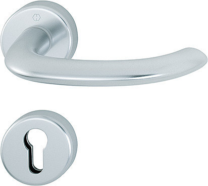 HOPPE FH Drückergarnitur Marseille mit Rosetten FS-1138/42H/42HS, Aluminium