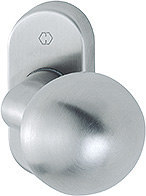 HOPPE Knopf auf Rosette E50G/55, feststehend, Edelstahl