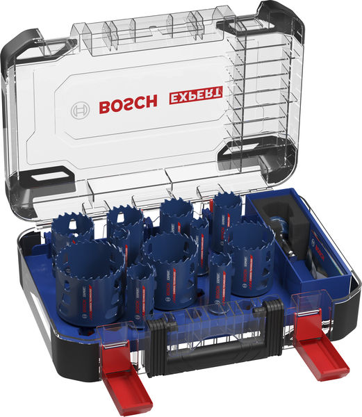 Produktbild, Bohrkranz,  Lochsägen, Koffer, blaues Set, kompaktes Kit
