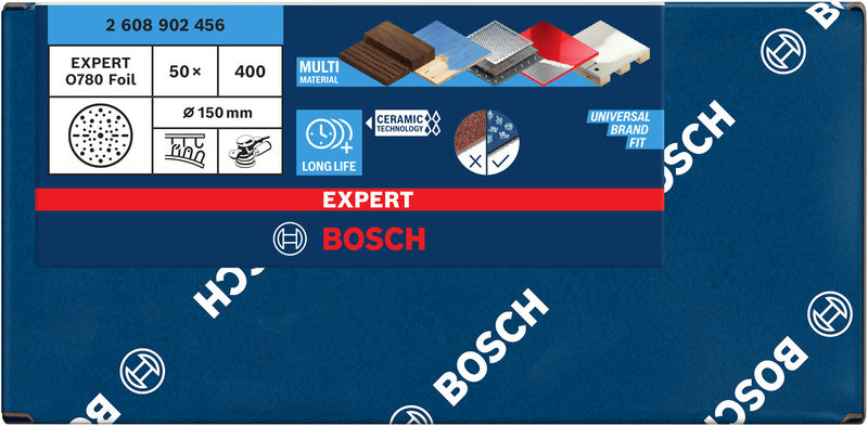Bosch EXPERT O780 Folienschleifscheibe, 150&nbsp;mm, G400
