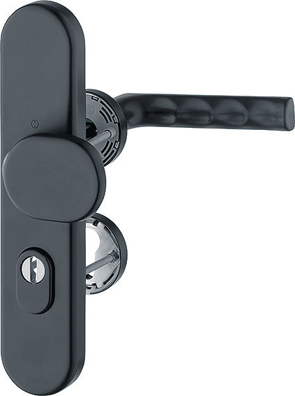 HOPPE FH Schutz-Kombi-Wechselgarnitur Hamburg FS-86G/3332ZA/42H/42HS/1700, Aluminium