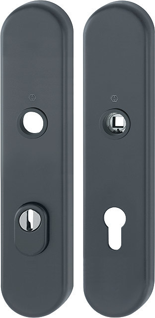 HOPPE Schutz-Langschild 3332ZA/3310 ov.,ES1,ZA/PZ 72/8,F9714M,TS 37-47