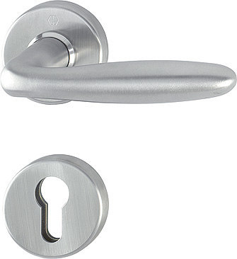 HOPPE Drücker-Halbgarnitur Verona mit Rosetten E1800Z/42/42S, Edelstahl