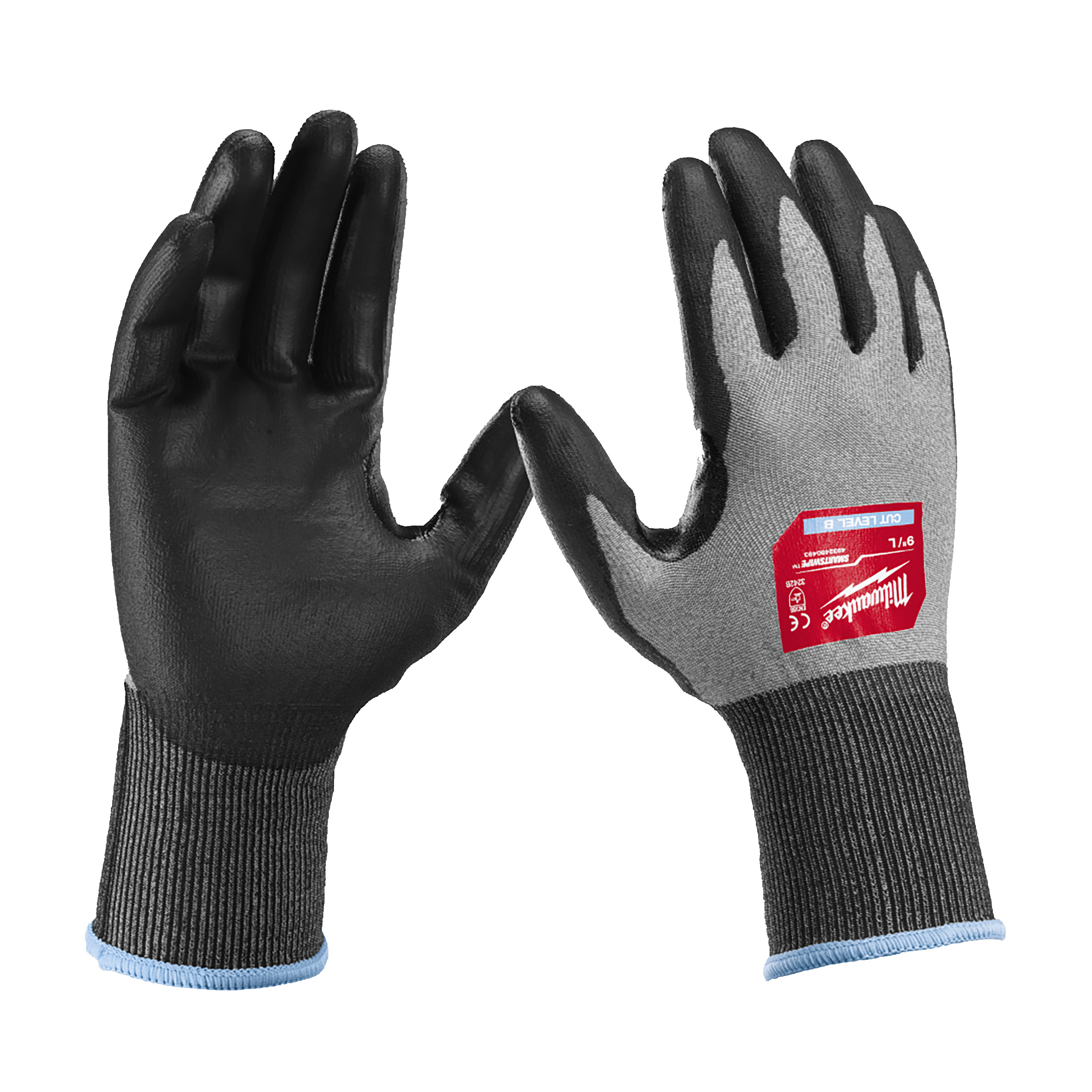 arbeits gloves, schutzhandschuhe, lederoptik, grip, strickbund