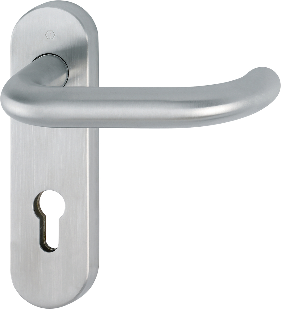 HOPPE FH-Drückergarnitur mit Kurzschild Paris FS-E138/353KH, Edelstahl