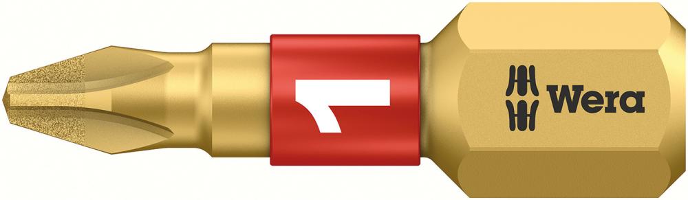 Bit, diamantbeschichtet, mit Bi-Torsionsbereich, für Kreuzschlitz-Schrauben 1/4" PH, 25 mm lang, Wera