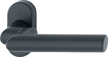 HOPPE FH Drücker-Halbgarnitur ohne Schlüsselrosette Amsterdam FS-1400GF2/55, Aluminium