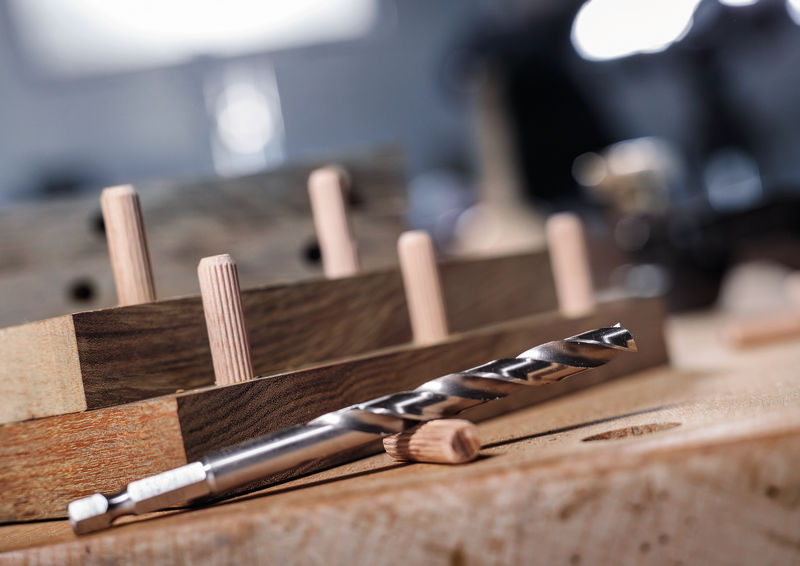 Detailbild, Holzwerkzeug, Bohrung, Bohrer, Holzarbeiten, Sägebohrer