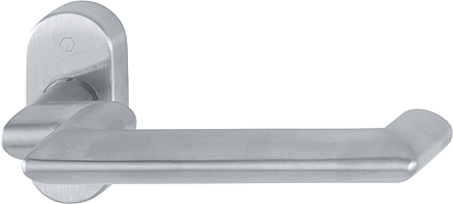 HOPPE FH-Drücker-Halbgarnitur ohne Schlüsselrosette Karlstad FS-E1141GF2/55, Edelstahl