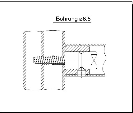 OGRO Stoßgriff-Befestigung GZ284,eins.,TS 55-99