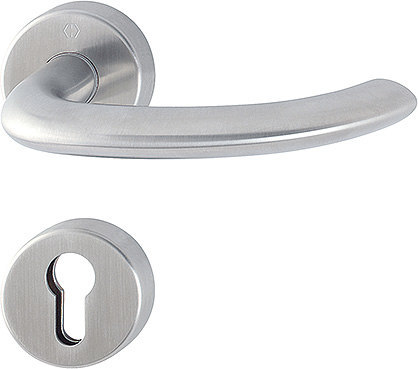 HOPPE FH Drückergarnitur Marseille mit Rosetten FS-E1138/42H/42HS, Edelstahl