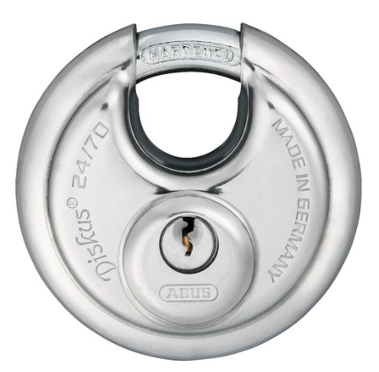 ABUS  Zylindervorhangschloss Diskus 24, Edelstahl