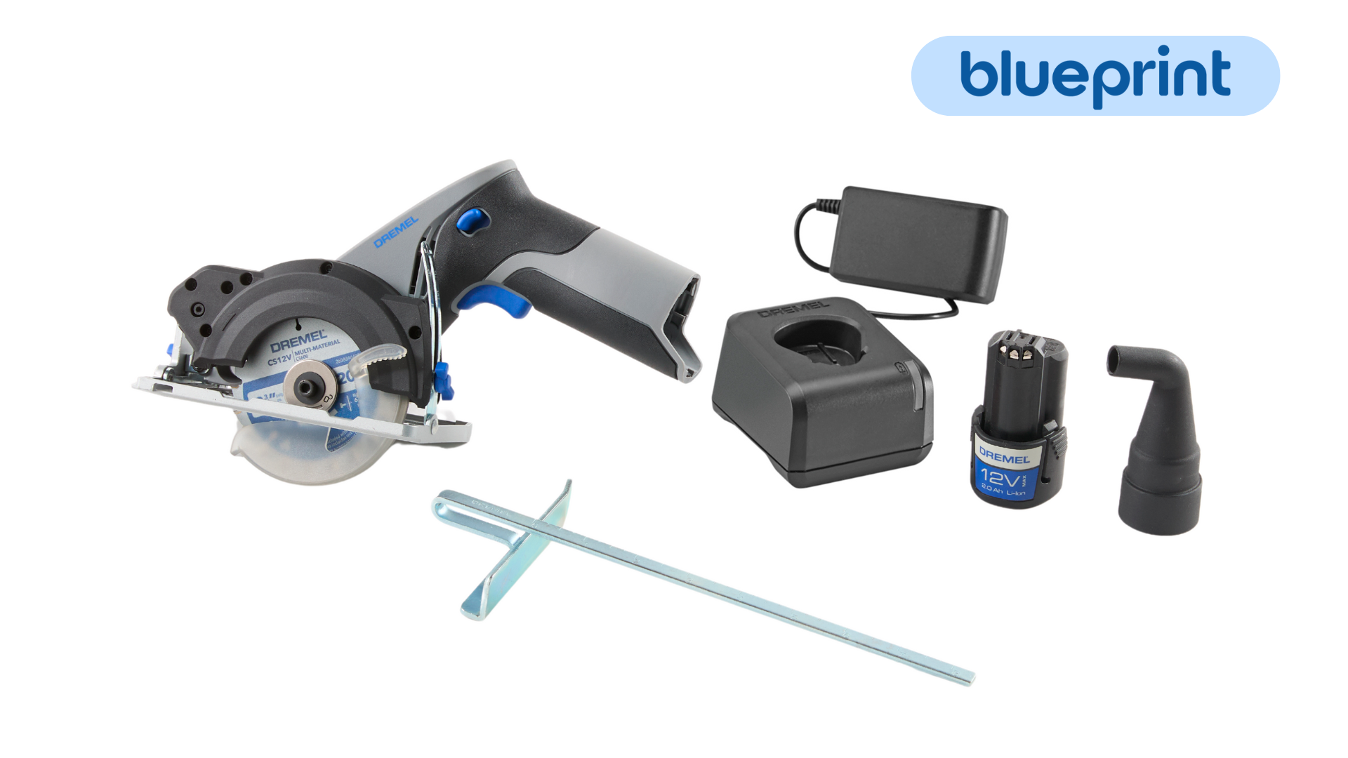 Produktbild, kreisrundsäge, akku, blau, schwarz, batterie