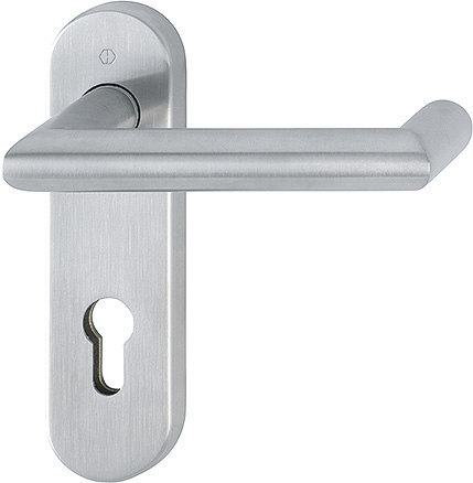 HOPPE FH AP Drückergarnitur Rotterdam mit Kurzschild FS-E1401/353KH, Edelstahl