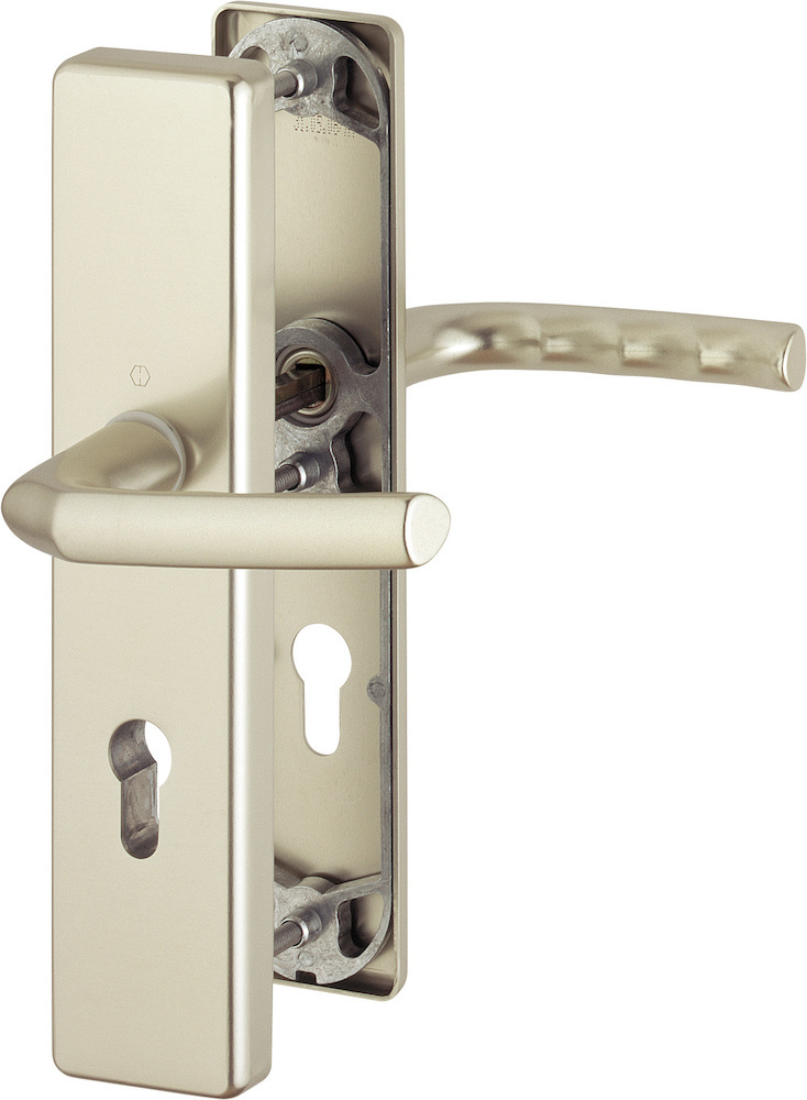 HOPPE Schutz-Drückergarnitur mit Langschild Birmingham 1117/2222A/2440, 8/72 mm, Aluminium