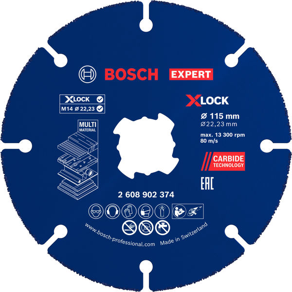 Bosch EXPERT Multi Material Carbide-Trennscheibe, X-Lock