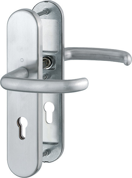 HOPPE FH Schutz-Drückergarnitur San Francisco mit Langschild FS-E1301F/3331/3310, Edelstahl