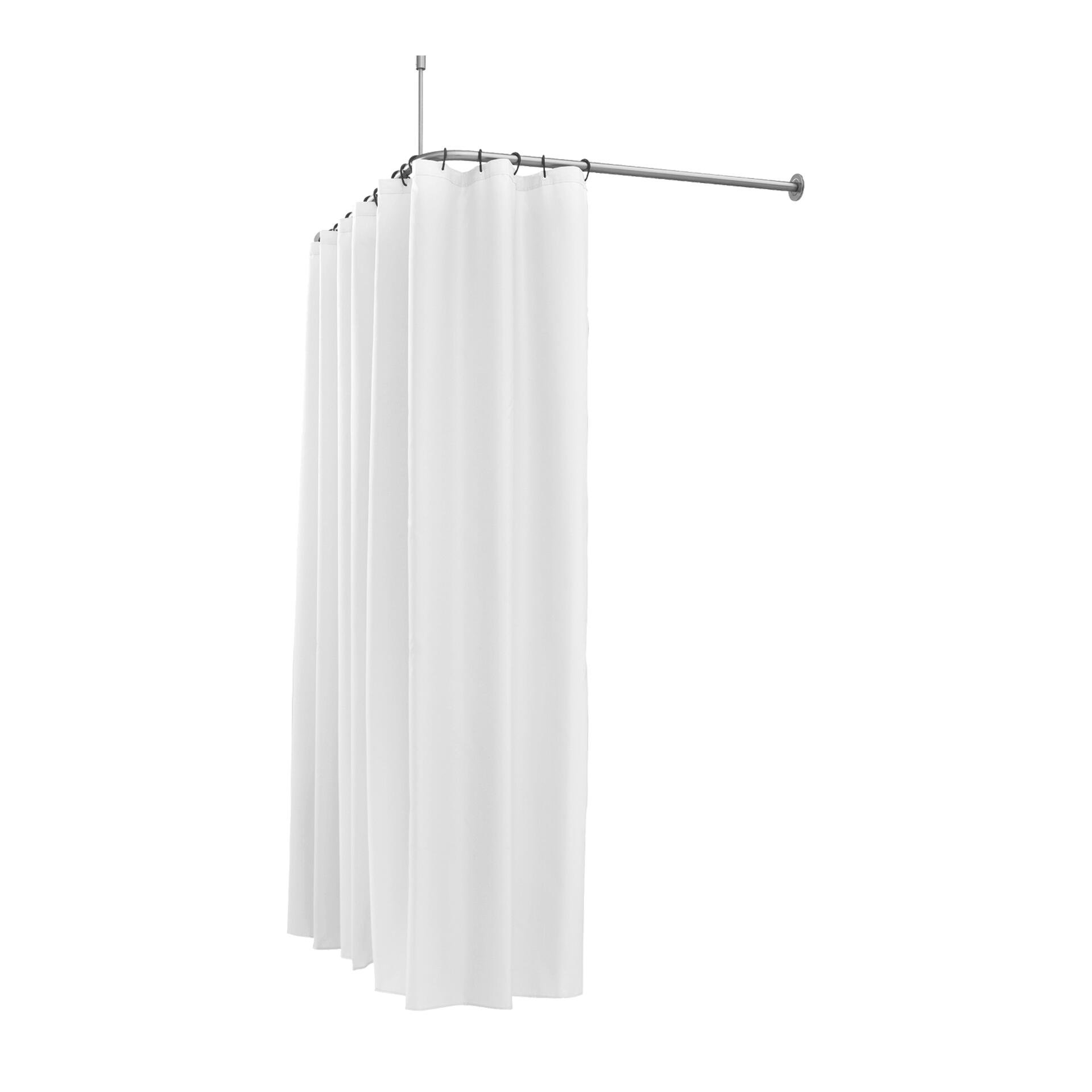 Duschvorhang, Vorhangstange, Weißer Vorhang, Badezimmer Dekor, Wasserdichtes Gewebe