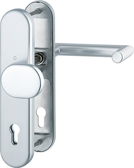 HOPPE FH Schutz-Wechselgarnitur Rotterdam mit Langschild FS-86G/3331/3310/1401F, Aluminium