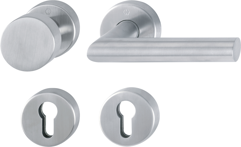 HOPPE FH-Wechselgarnitur mit Rosetten Amsterdam FS-E58/42H/42HS/1400, Edelstahl