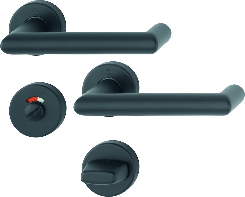 HOPPE Drückergarnitur Rotterdam 1401/42H/42HKVS,WC/SS,8(8),F9714M,TS 40-45