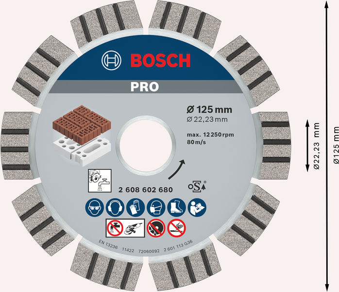 Bosch PRO Abrasive Diamanttrennscheibe, 125 x 22,23&nbsp;mm
