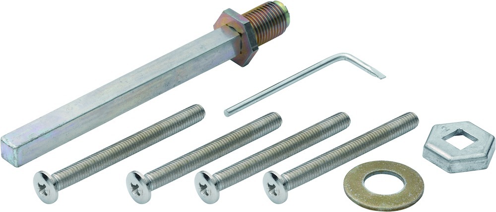 HOPPE Befestigungsset für Schutz-Wechselgarnituren ES1 (Knopf/Griff), VK 8 mm, DIN 966